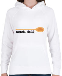 printfashion Fakanál túlélő - Női kapucnis pulóver - Fehér (3923934)