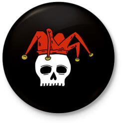 printfashion Joker - Kitűző, hűtőmágnes - Fekete (3104405)