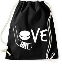 printfashion Love hockey - Sportzsák, Tornazsák - Fekete (15643648)