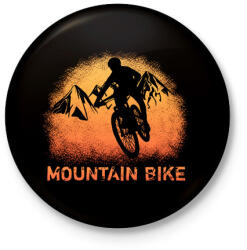 printfashion MOUNTAIN BIKE - Kitűző, hűtőmágnes - Fekete (5013832)