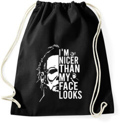 printfashion I'm nicer than my face looks - Sportzsák, Tornazsák - Fekete (16765888)