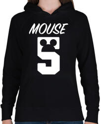 printfashion Mouse 5 - Női kapucnis pulóver - Fekete (889853)