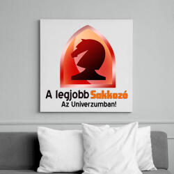 printfashion a legjobb sakkozó - Vászonkép - Fehér (6629498)