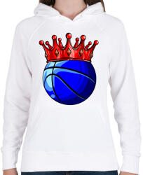printfashion Basketball King - Női kapucnis pulóver - Fehér (3900998)