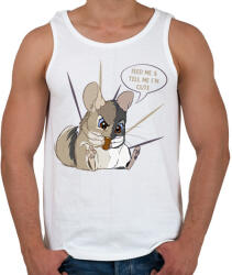 printfashion Feed me - Chinchilla - Férfi atléta - Fehér (10953816)