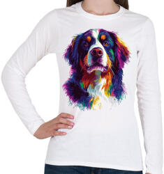 printfashion Berni Pásztorkutya - Női hosszú ujjú póló - Fehér (16701069)