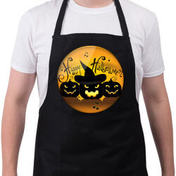 printfashion Happy Halloween Kör - Kötény - Fekete (4930643)