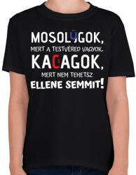 printfashion A testvéred vagyok : ) - fehér - Gyerek póló - Fekete (7013105)