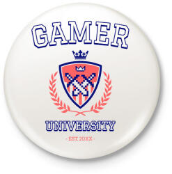 printfashion gamer - Kitűző, hűtőmágnes - Fehér (10452481)