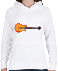 printfashion Les Paul gitár - Női kapucnis pulóver - Fehér (15592093)