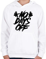 printfashion No days off - Gyerek kapucnis pulóver - Fehér (16178229)