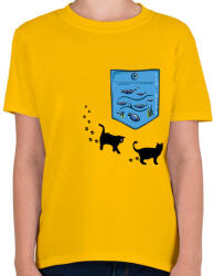 printfashion Zseb akvárium - Gyerek póló - Sárga (418419)