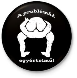 printfashion S*ggfej - Kitűző, hűtőmágnes - Fekete (3099223)