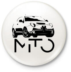 printfashion Mito Alfa - Kitűző, hűtőmágnes - Fehér (13780427)