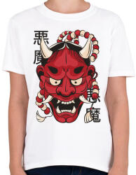 printfashion Keleti démon maszk - Gyerek póló - Fehér (5648502)