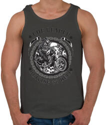 printfashion A kaszás a pokolba vezet. - Férfi atléta - Sötétszürke (202165)