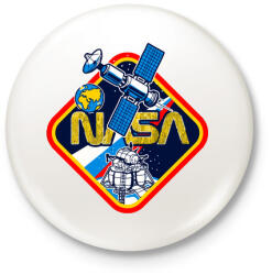 printfashion NASA space - Kitűző, hűtőmágnes - Fehér (5142303)
