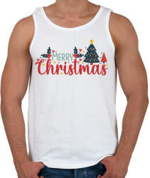 printfashion boldog karácsonyt - Férfi atléta - Fehér (14622388)