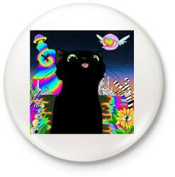 printfashion Catnip for a little cat - Kitűző, hűtőmágnes - Fehér (13797346)