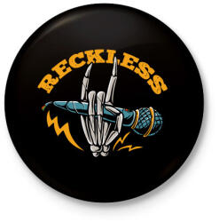 printfashion Vakmerő - Kitűző, hűtőmágnes - Fekete (3101696)