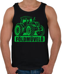 printfashion Földművelő - Férfi atléta - Fekete (6044357)