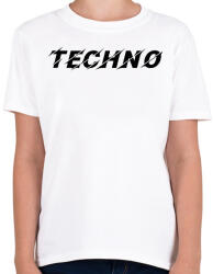 printfashion Techno - Gyerek póló - Fehér (2583783)