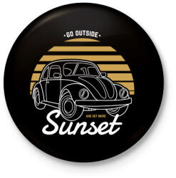 printfashion Naplemente - Kitűző, hűtőmágnes - Fekete (3091244)