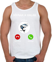 printfashion HÍVNAK A HALAK - Férfi atléta - Fehér (11513998)