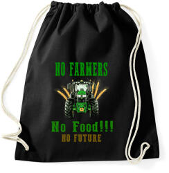 printfashion no farmers no food - Sportzsák, Tornazsák - Fekete (8199560)