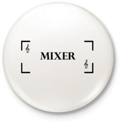 printfashion Mixer - Kitűző, hűtőmágnes - Fehér (3088336)