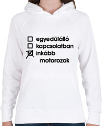 printfashion inkább - Női kapucnis pulóver - Fehér (2908206)