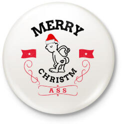 printfashion ChristmASS3 - Kitűző, hűtőmágnes - Fehér (10146038)