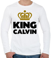 printfashion King calvin - Férfi hosszú ujjú póló - Fehér (2331461)