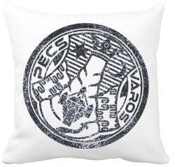 printfashion Pécs város - Párnahuzat, Díszpárnahuzat - Fehér (503852)