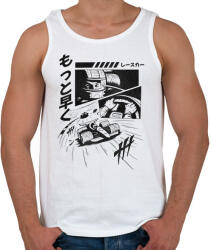 printfashion Forma 1 Képregény - Férfi atléta - Fehér (11710349)