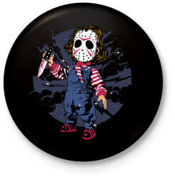 printfashion Jason Kid - Kitűző, hűtőmágnes - Fekete (3092889)