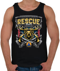 printfashion Volunteer Rescue - Férfi atléta - Fekete (450018)
