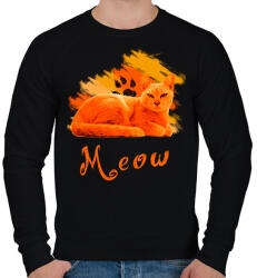 printfashion meow - Férfi pulóver - Fekete (5609804)