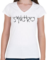 printfashion Synchro - Női V-nyakú póló - Fehér (15909160)