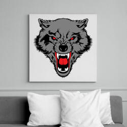 printfashion Wolf - Vászonkép - Fehér (6631010)