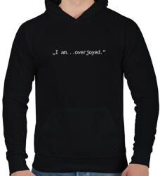 printfashion I am. . . overjoyed. - WHITE - Férfi kapucnis pulóver - Fekete (4169660)