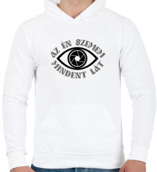 printfashion Az én szemem mindent lát - Fotós - Férfi kapucnis pulóver - Fehér (7258436)