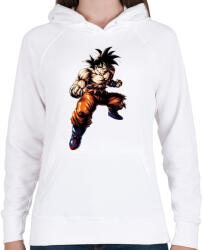 printfashion dragon ball super-saiyan-god - Női kapucnis pulóver - Fehér (4191807)