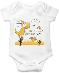 printfashion Google - Dínós játék - I am offline - Baba Body - Fehér (4359482)