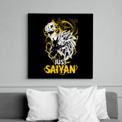 printfashion Just Saiyan - Vászonkép - Fekete (6644415)