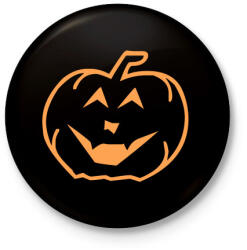 printfashion Halloween Tökfej - Kitűző, hűtőmágnes - Fekete (3099047)
