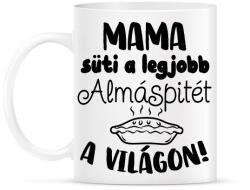printfashion Mama süti a legjobb almáspitét a világon! - Bögre - Fehér (16570817)