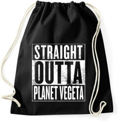 printfashion Dragonball straight outta Planet Vegeta - Sportzsák, Tornazsák - Fekete (1109180)