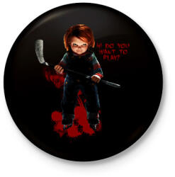 printfashion chucky 3 - Kitűző, hűtőmágnes - Fekete (5333075)