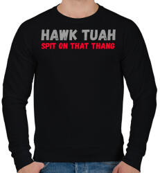 printfashion HAWK TUAH - Férfi pulóver - Fekete (16240013)